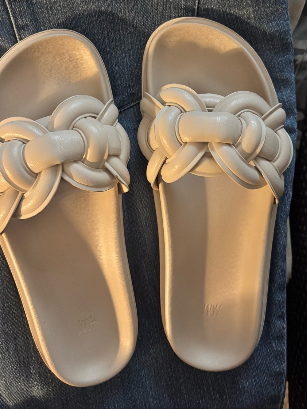 H&M Braided Slide Sandals - Beige